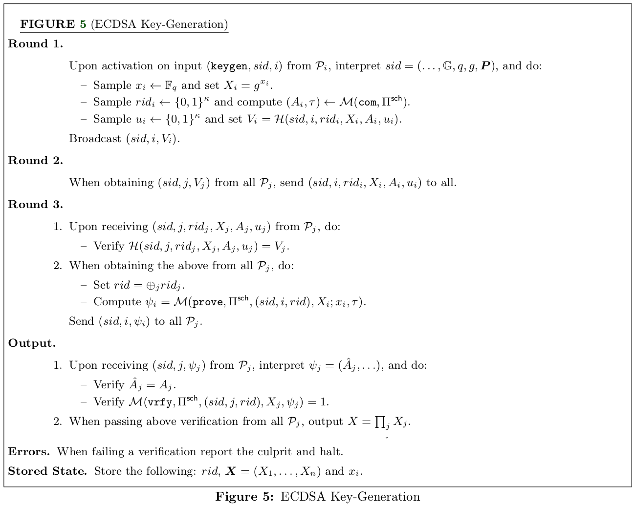 Protocol Key Generation