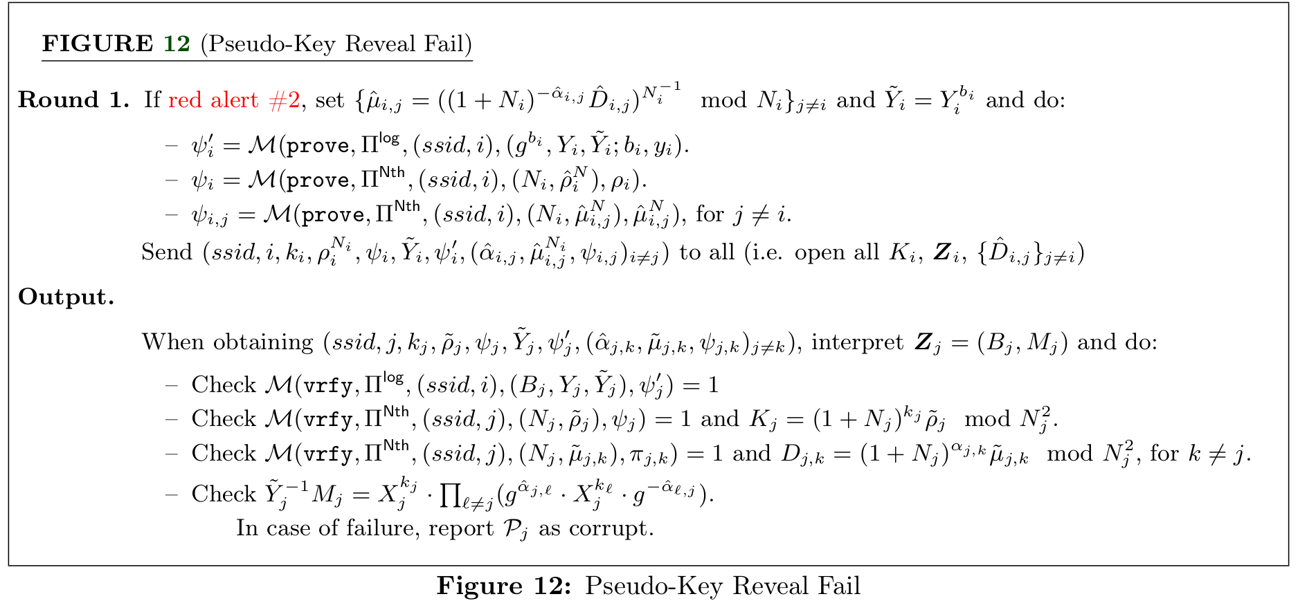 Protocol Pseudo Key Reveal Fail