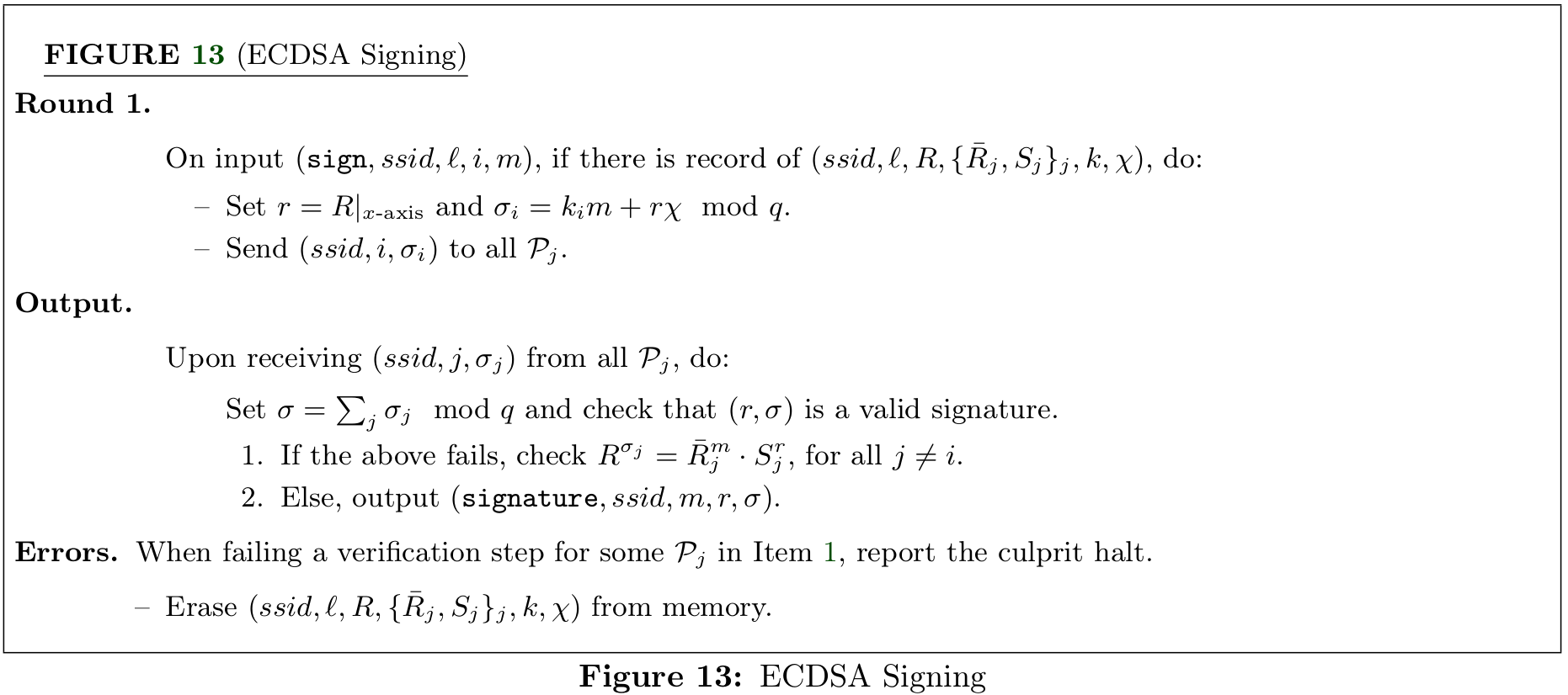 Protocol Signing for the 6-round version