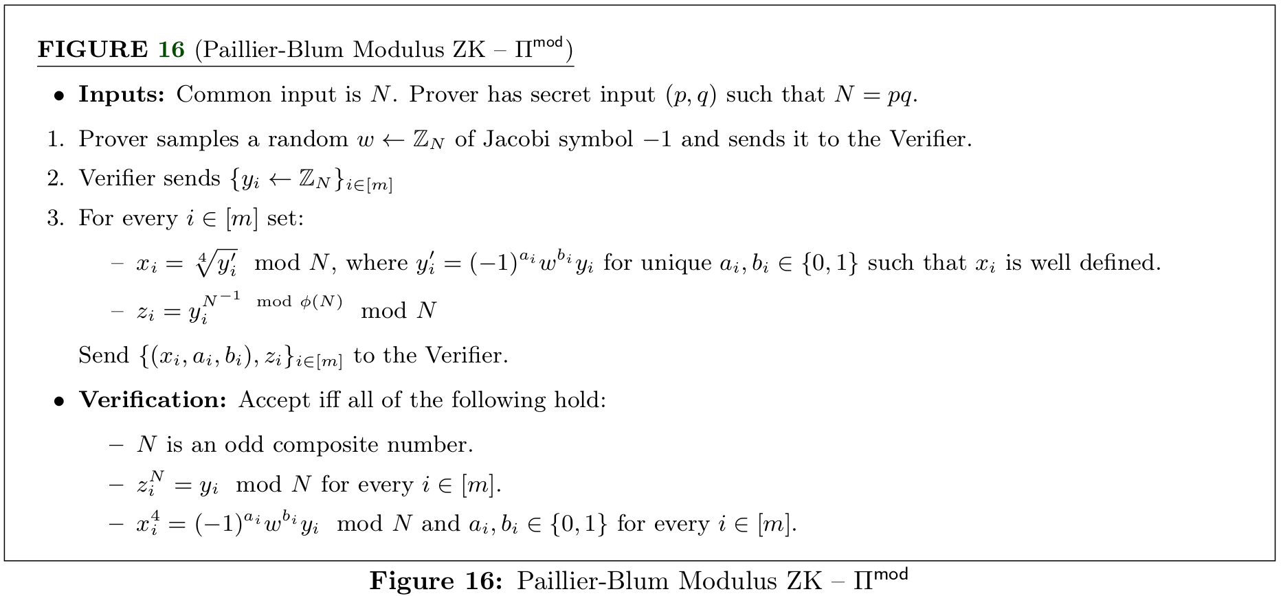 Paillier-Blum Modulus in ZK