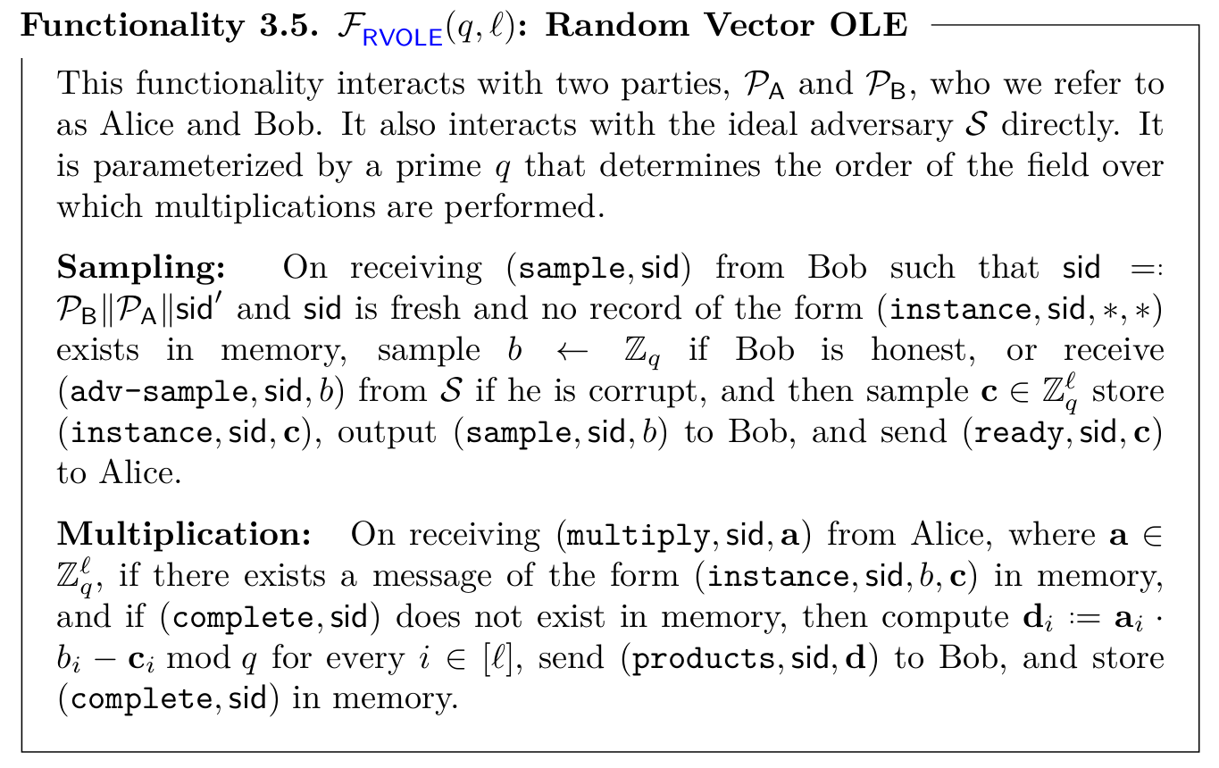 Functionality RVOLE