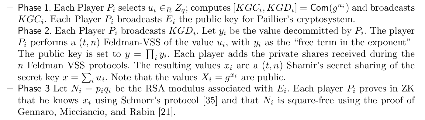 Protocol Key Generation