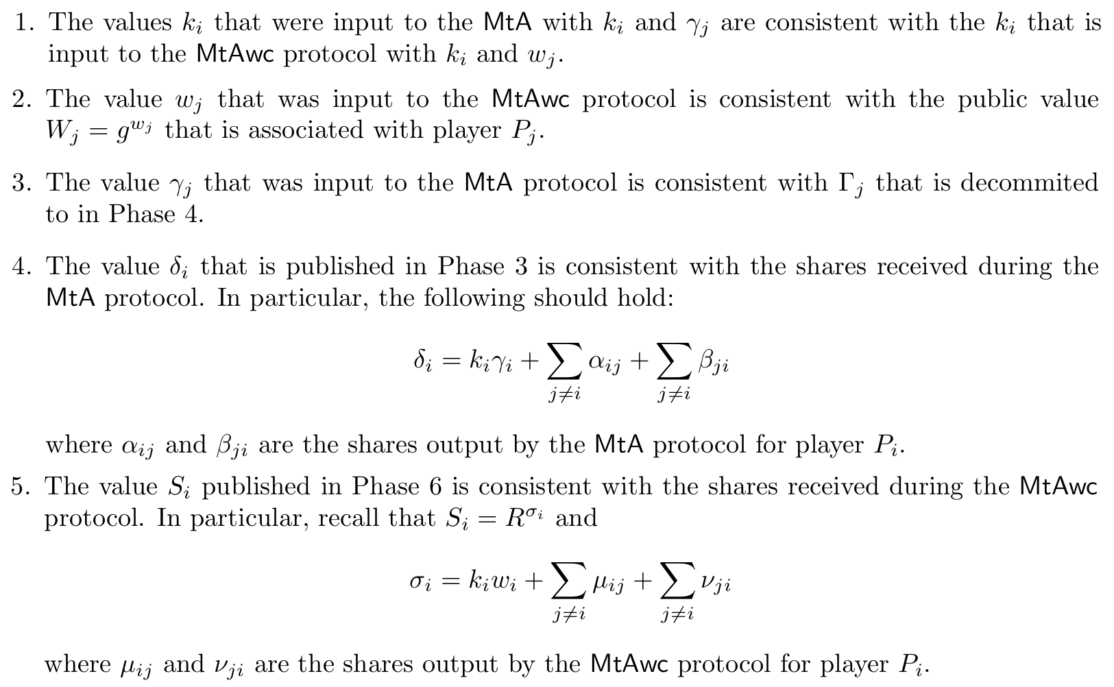 Protocol Phases 5 and 7