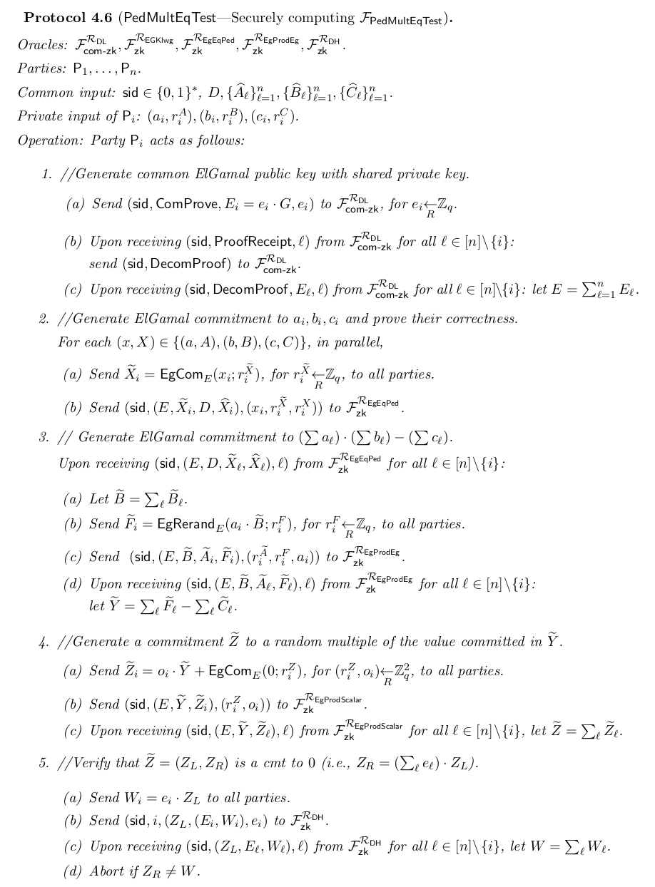Protocol PedMultEqTest