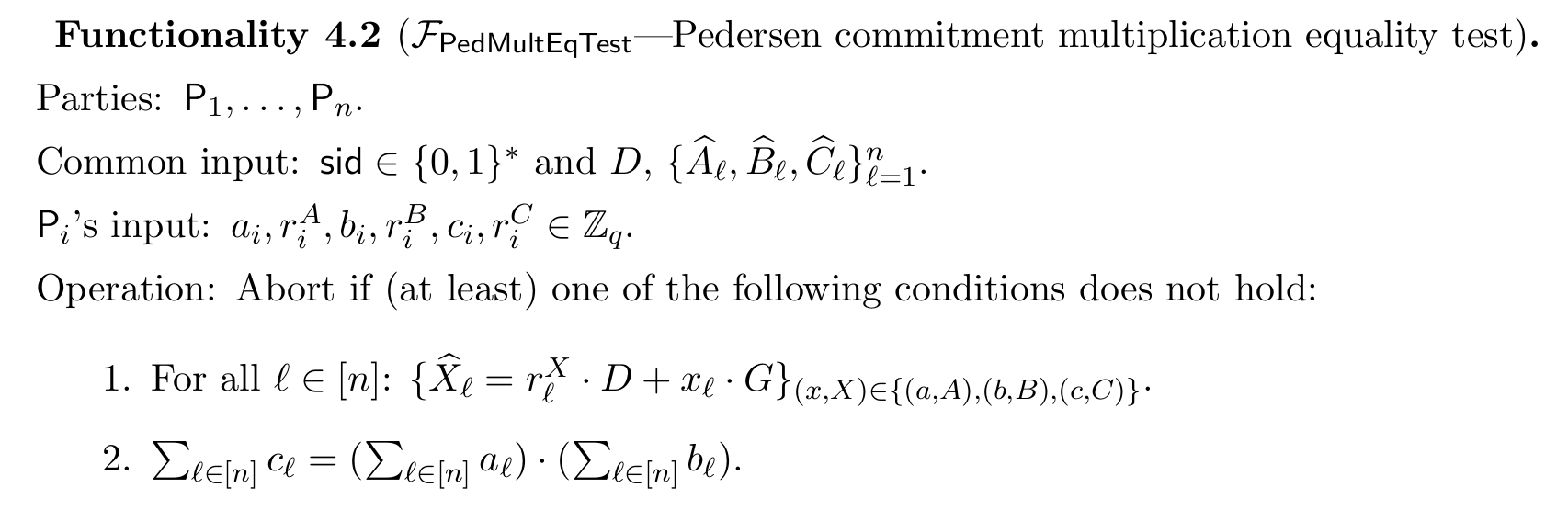 Functionality PedMultEqTest